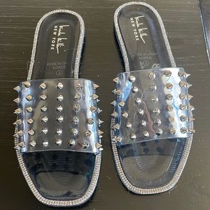 Spiked Jelly rhinestone sandals